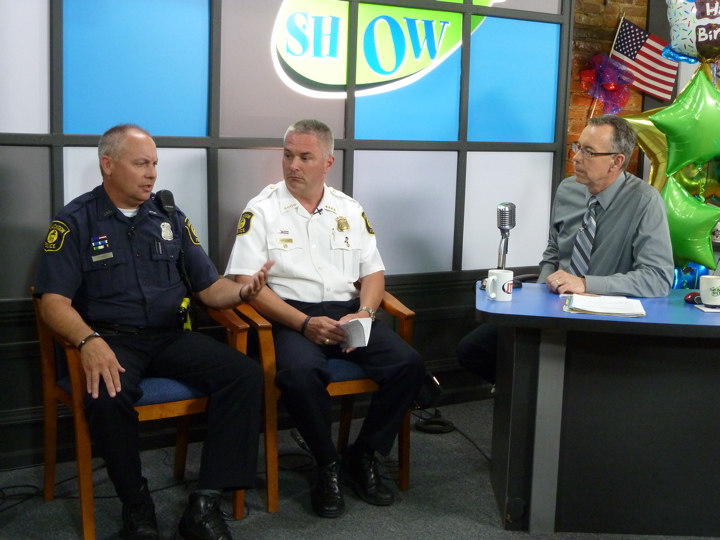 Officer of the Year Robert Noppe with Chief Matt Heins and Bart