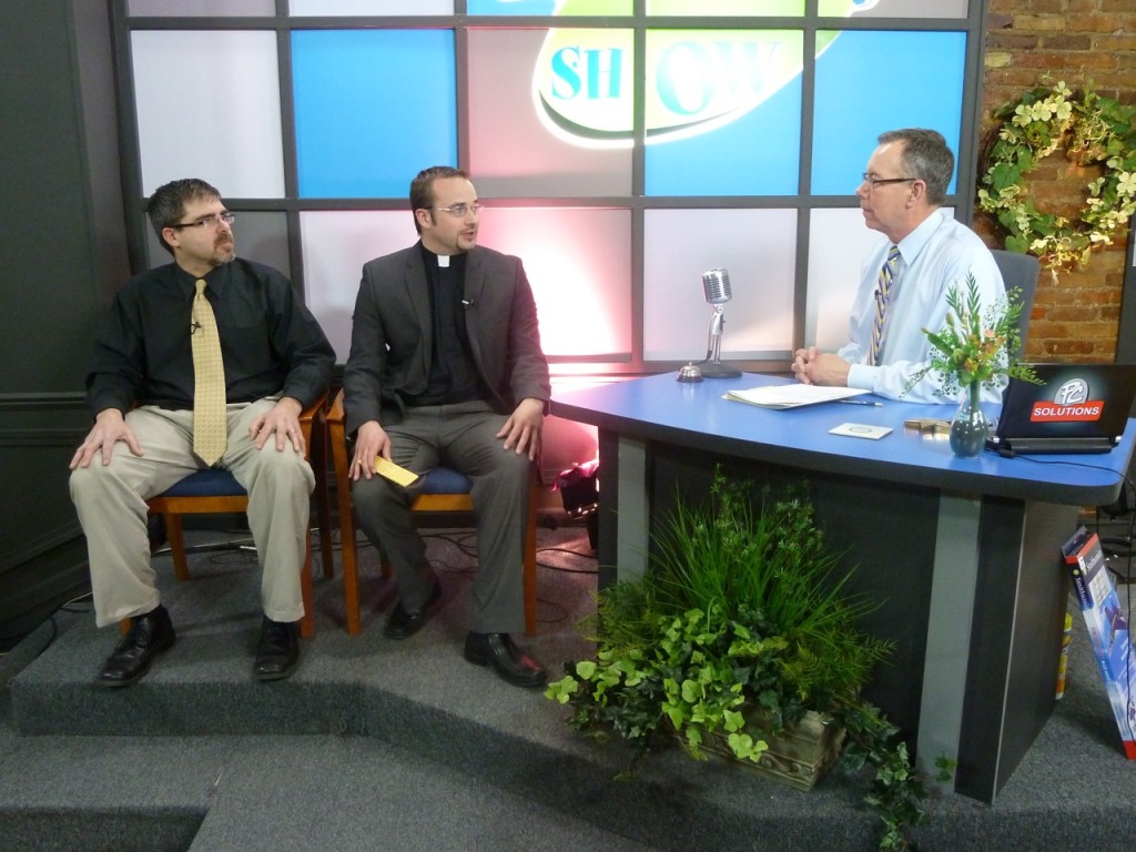 Chris Smith and Fr. Dan Lannen with Bart 