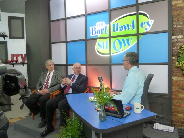 Dr. Paul Kenyon and Dr. Allan Tompkins with Bart