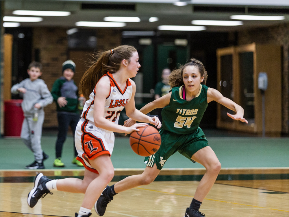 Lumen Christi girls basketball district final leslie