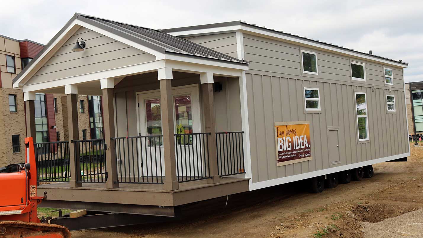 Jackson College Tiny Homes to Families to Campus JTV Jackson