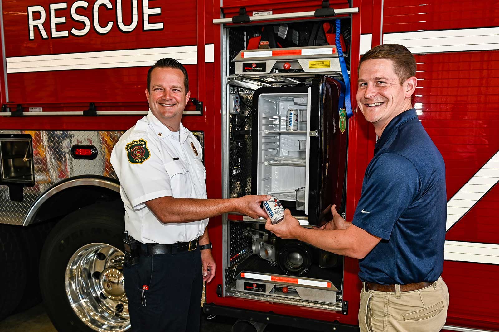 Napoleon Township Receives Water Donation from Anheuser Busch