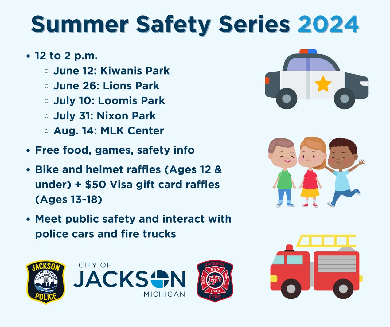 City of Jackson Launching Summer Safety Series Events in Neighborhood Parks