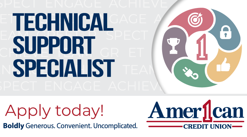 American 1 Credit Union Technical Support Specialist- Resource Center