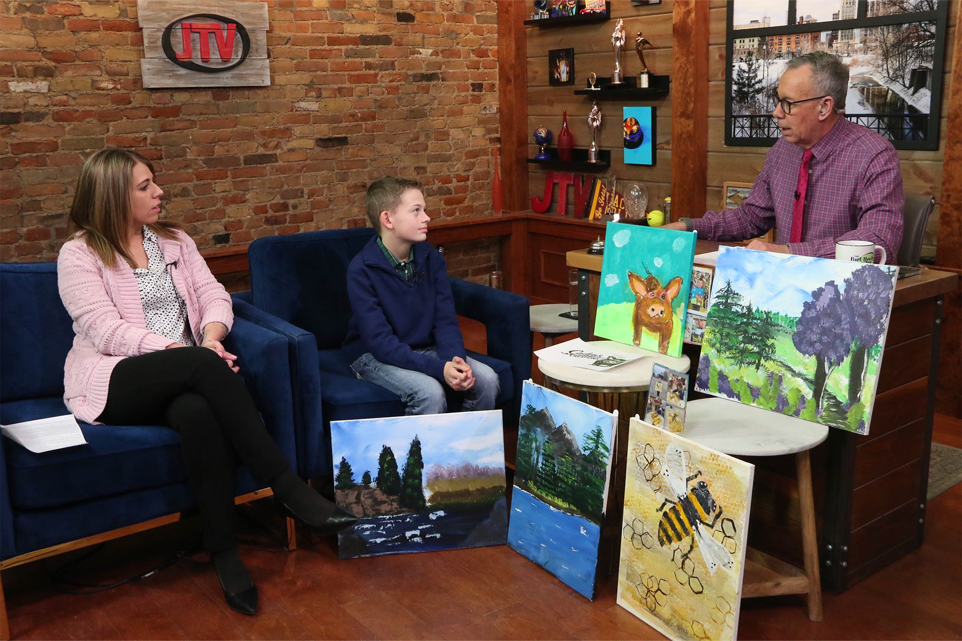 Napoleon 5th Grader Caden Kunzelman Competing in National Bob Ross-Inspired Art Competition